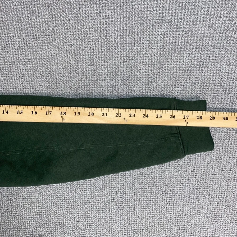 The North Face Full Zip Hoodie Mens Small Green Fleece Lined Athletic Jacket EUC